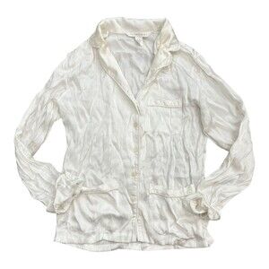 Victoria’s Secret Vintage White Viscose Satin Pajama Top XS